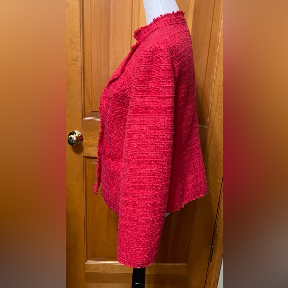 🛑🛑SOLD🛑🛑Chicos’ Red Double-Breasted Blazer - Picture 4 of 5